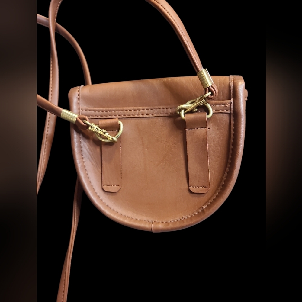 Coach Vintage 80's Tan Crescent Mini Crossbody with Gold Turn-Lock - Picture 2 of 3